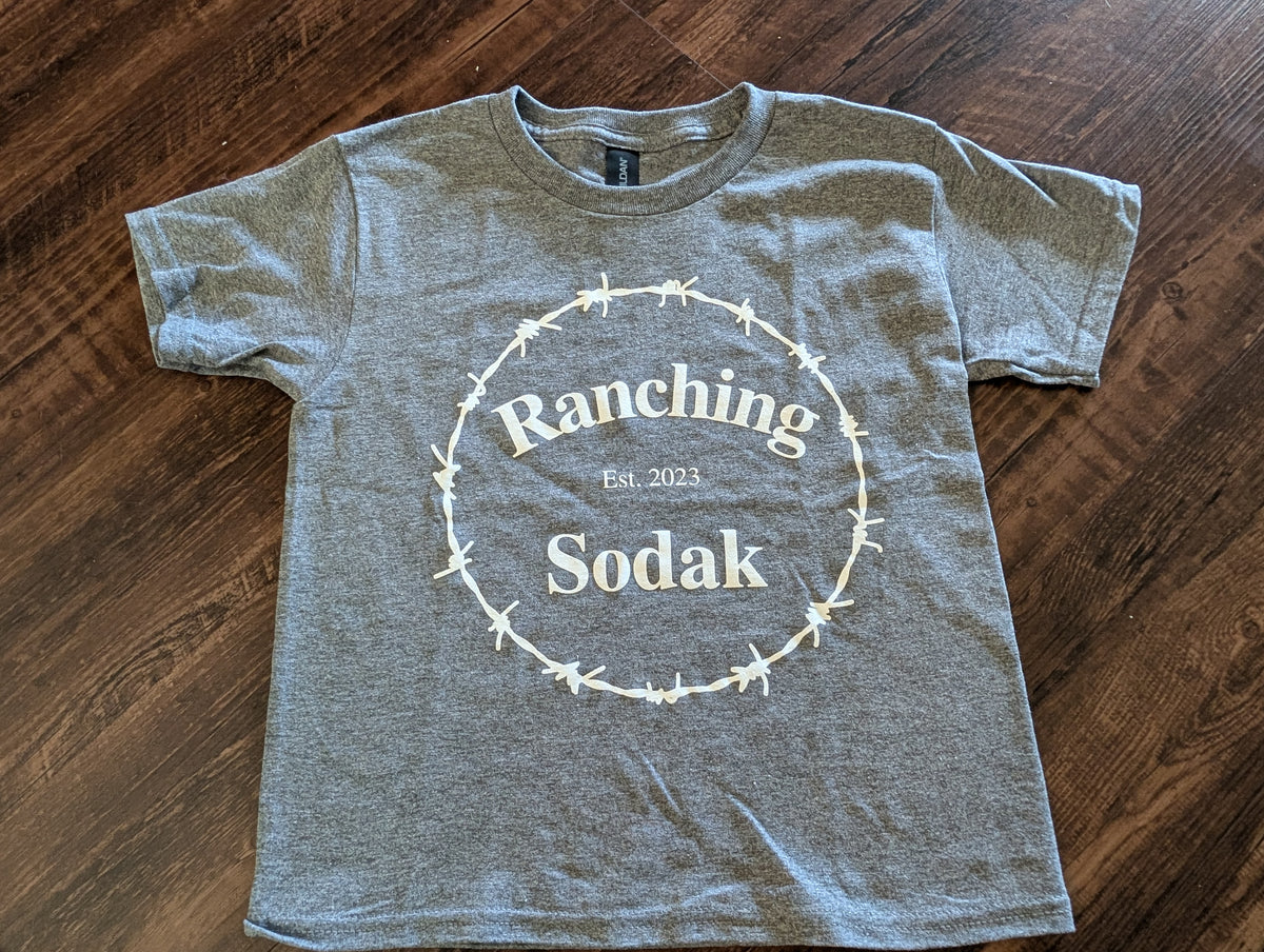 Youth Ranching Sodak short sleeve Tshirts - Gray