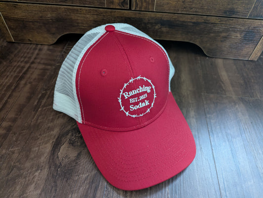 Ranching Sodak trucker hat - red